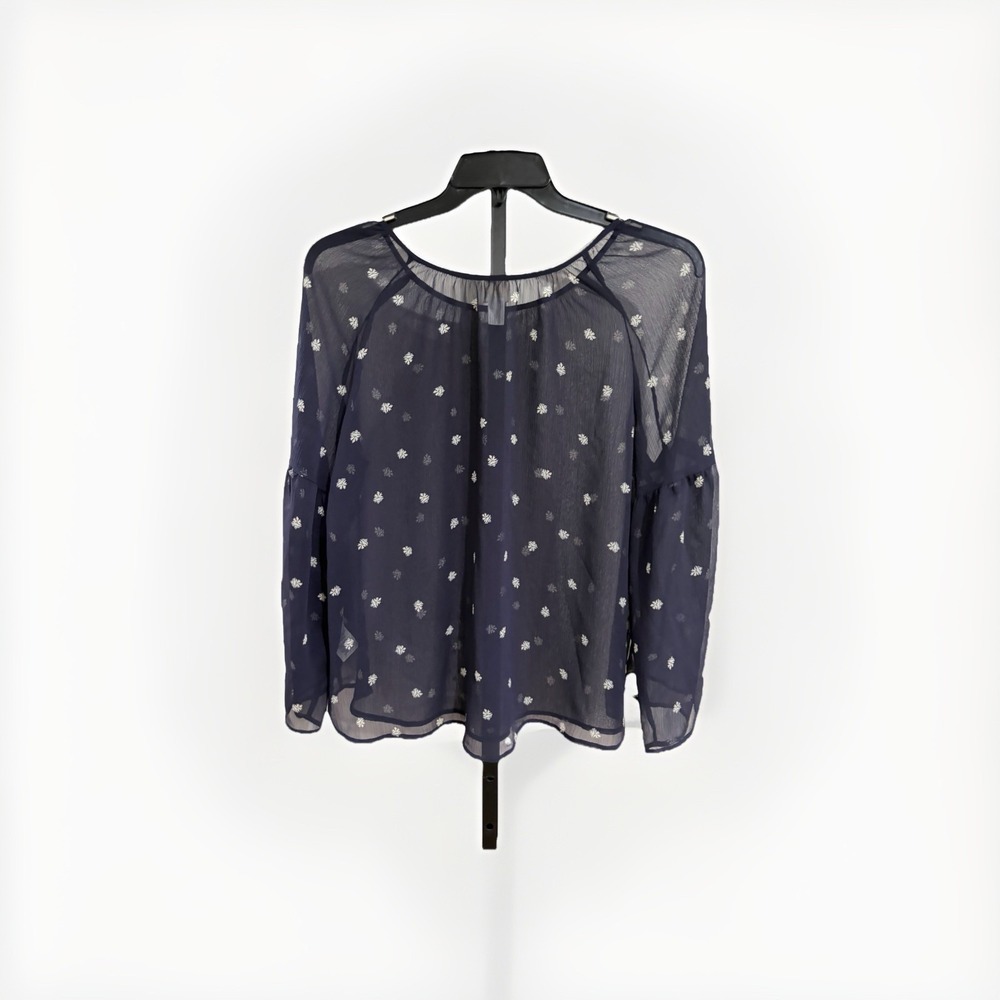 Canyon River Blues womens blouse shirt top black SHEER XL NWOT NEW C91 - Picture 4 of 4